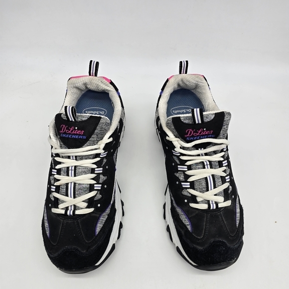 Skechers Shoes Womens 11 D Lites Gray Black Running Training Sneakers 149060 - Picture 6 of 8